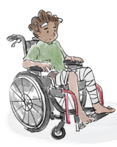 Kid on a wheelchair